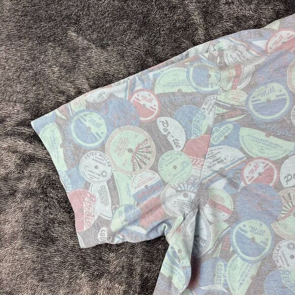 Peter Millar Crown Crafted Tailored Fit Ace Disc Pique Golf Polo Men's XL AOP - Picture 7 of 10